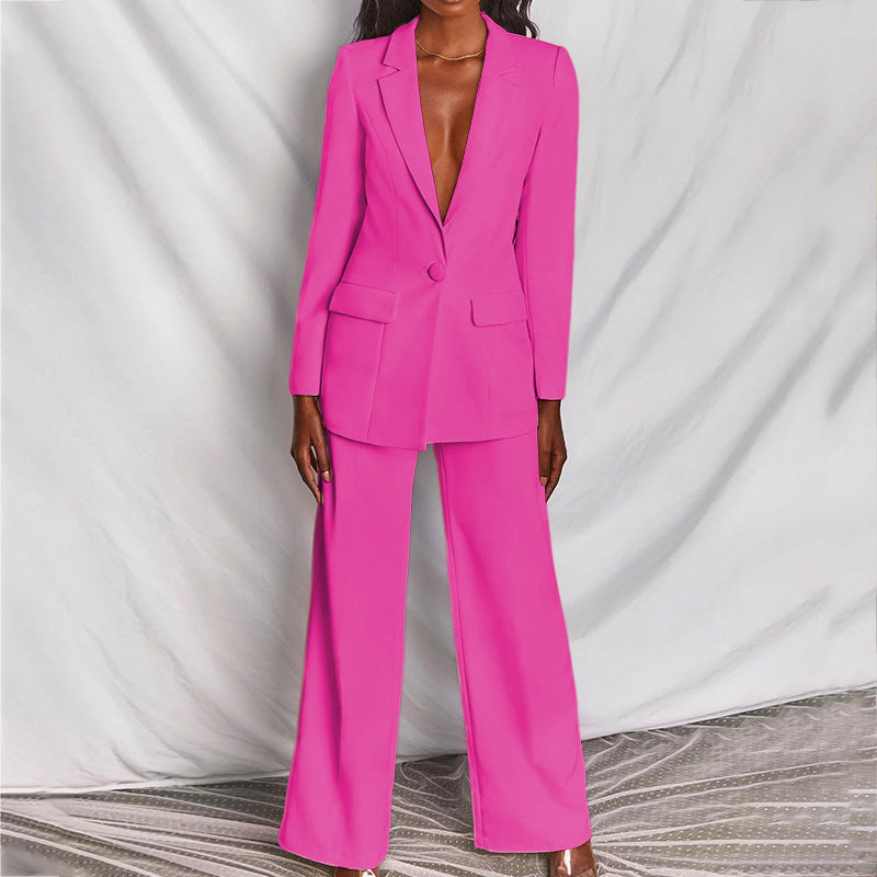 Women's Business Set – Classic Comfort Fit Blazer & Trousers