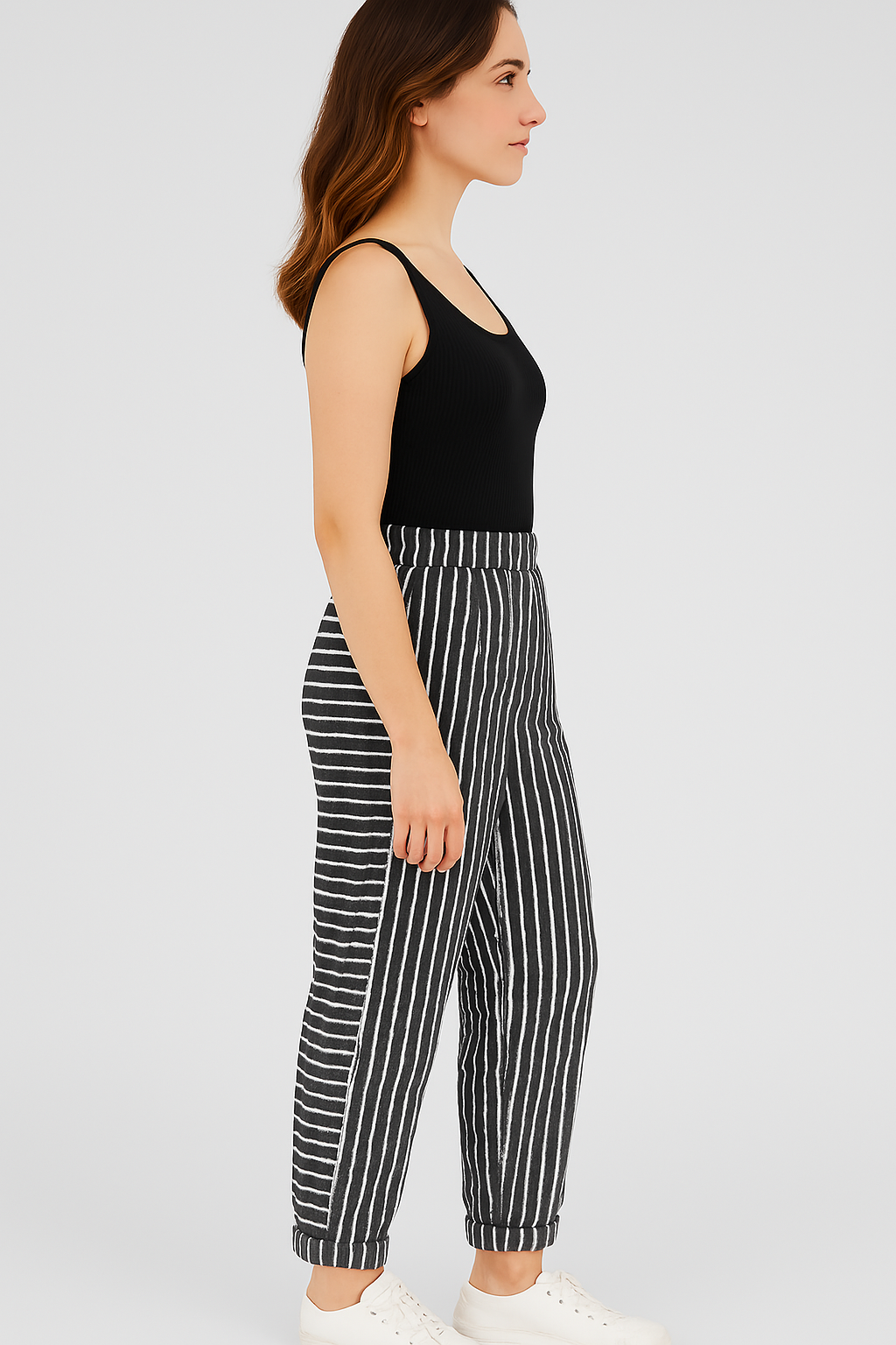 Women's Trousers – Striped, Comfortable & Versatile