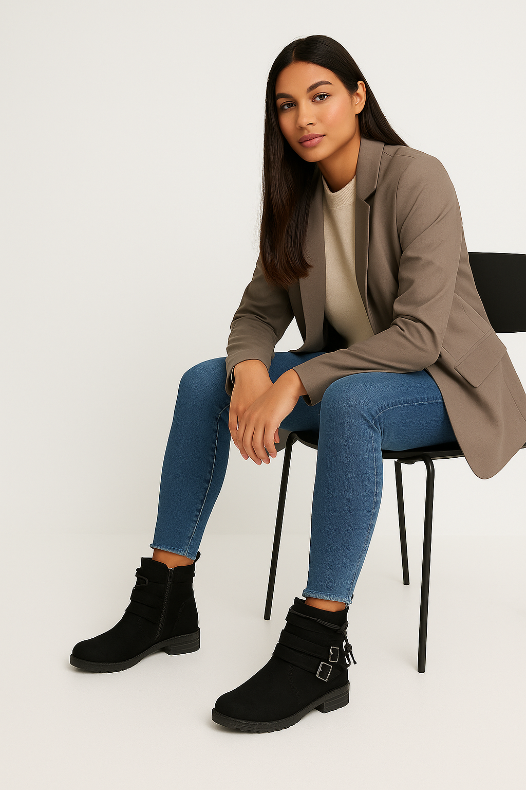 Women’s Ankle Boots – Suede Western Style, Durable & Trend-Conscious