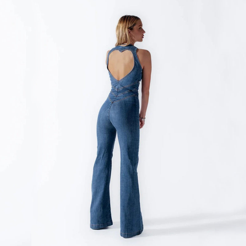 Women's Denim Jumpsuit – Versatile & Elegant for Spring & Summer