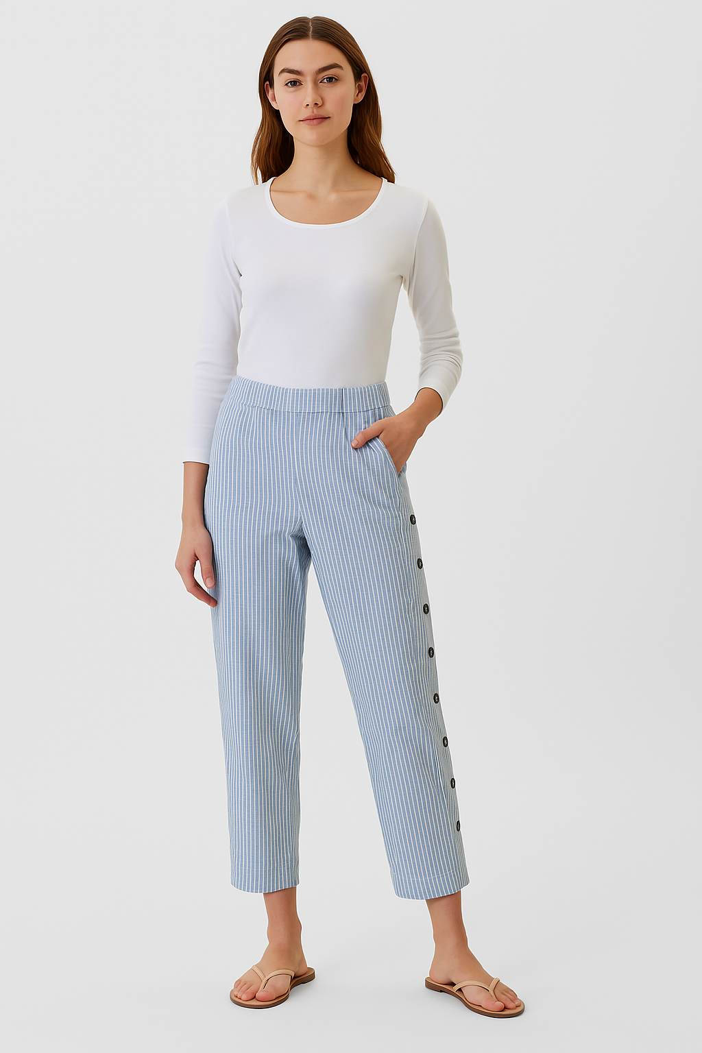 Women's Striped Trousers – Elegant & Versatile for Any Occasion