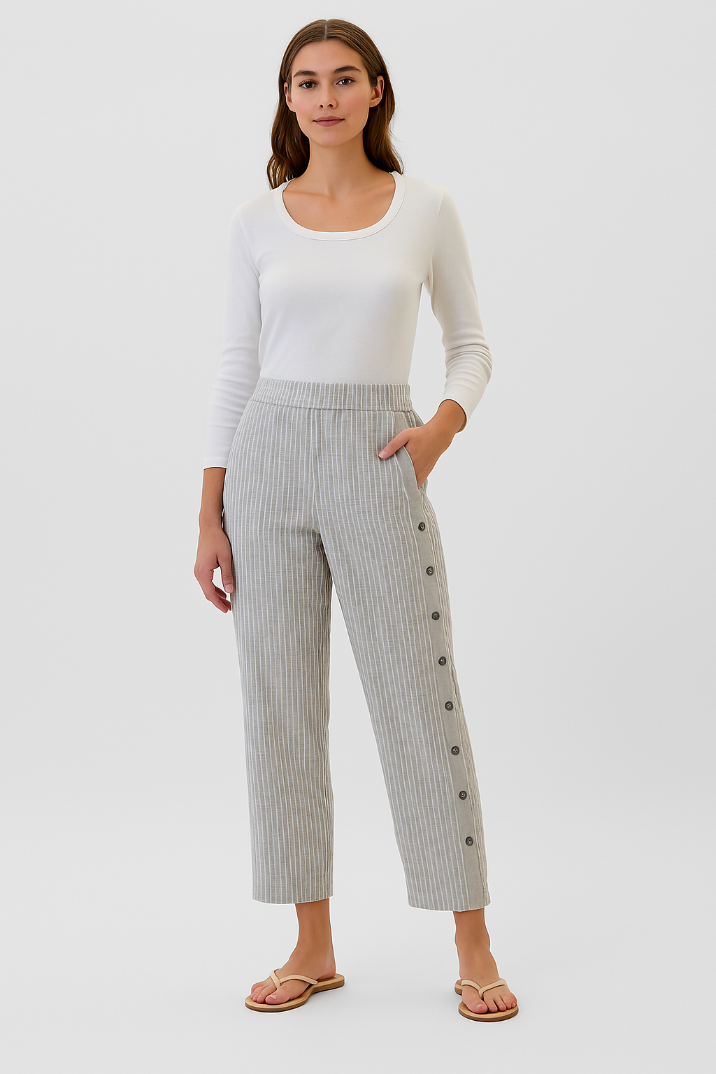 Women's Striped Trousers – Elegant & Versatile for Any Occasion