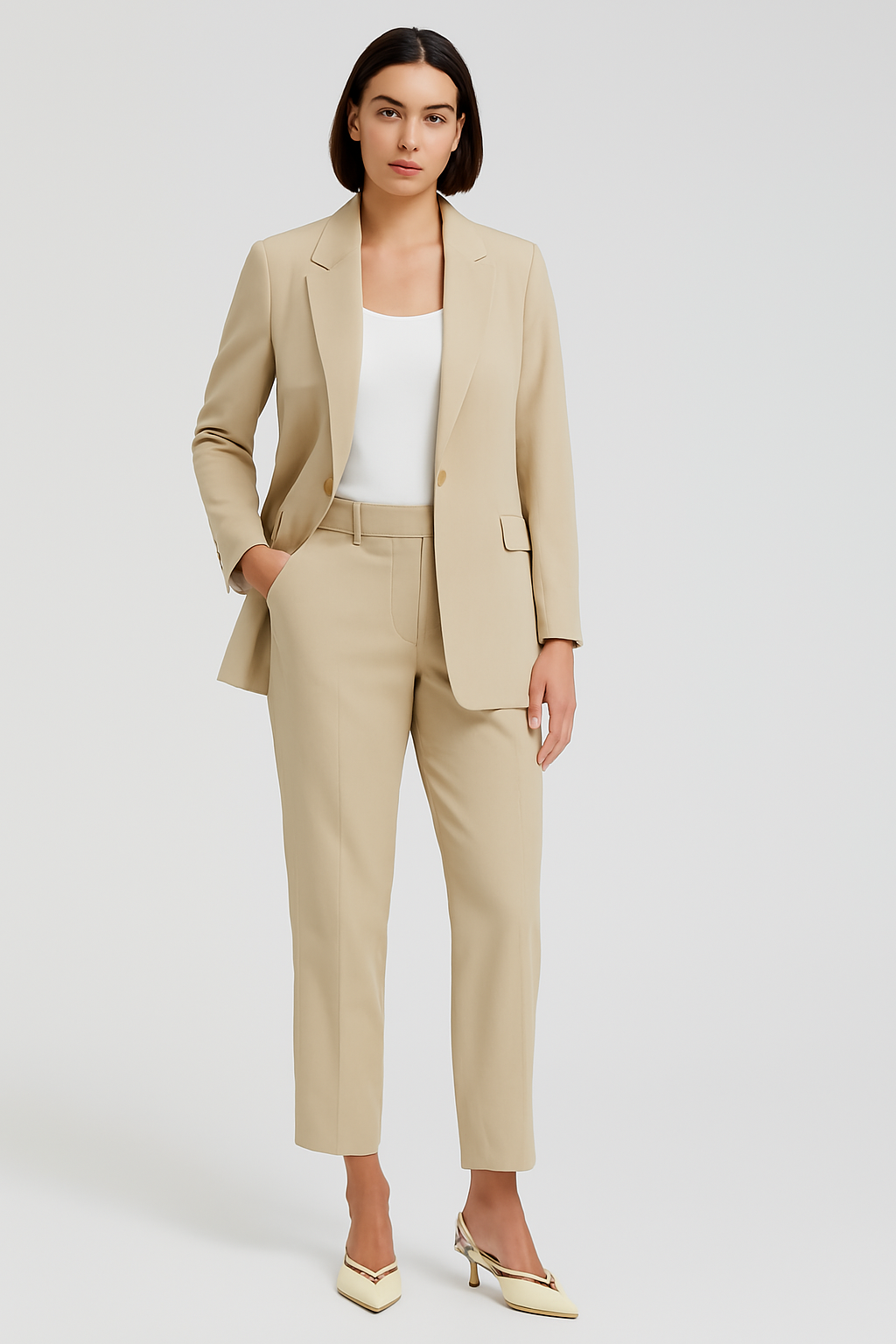 Women's Business Set – Elegant Slim Fit Blazer & Trousers